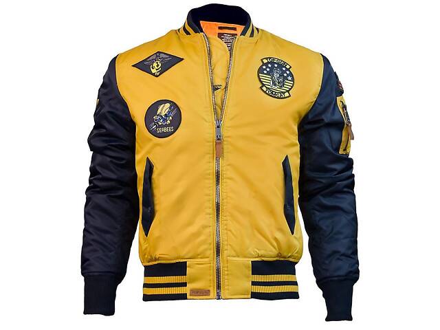 Бомбер Top Gun MA-1 Color Block Bomber Jacket (желто-синий)