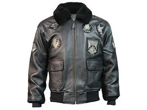 Шкіряна куртка Top Gun Offical Signature Series Jacket (чорна)