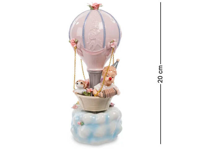 Музична Статуетка Клоун на повітряній кулі Pavone AL32054 - Фото 1
