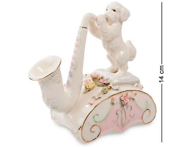 Музична Статуетка Цуценя та саксофон Pavone AL31995 - Фото 1