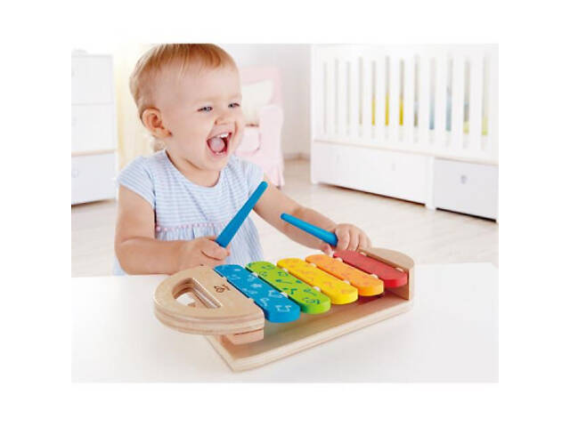 Музична іграшка Hape дерев'яний ксилофон Райдуга (E0606) - Фото 3