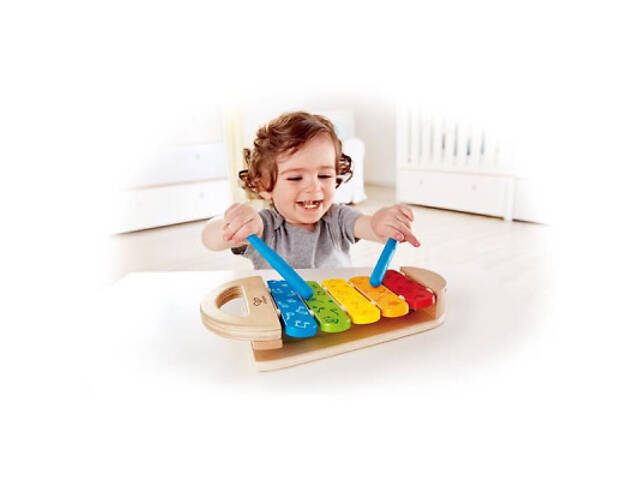 Музична іграшка Hape дерев'яний ксилофон Райдуга (E0606) - Фото 4