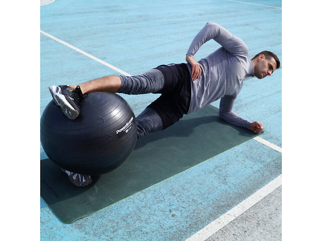 М'яч для фітнесу (фітбол) Power System PS-4013 Ø75 cm PRO Gymball Black - Фото 6