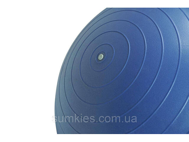 М'яч для фітнесу (фітбол) напівмасажний PowerPlay 4003 Ø65 cm Gymball Синій + помпа - Фото 2