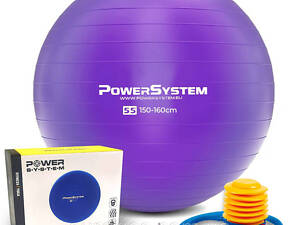 М'яч для фітнесу (фітбол) Power System PS-4011 Ø55 cm PRO Gymball Purple