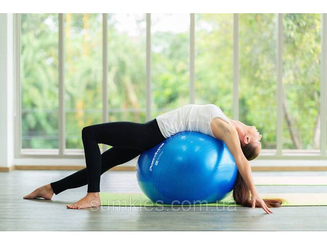 М'яч для фітнесу (фітбол) Power System PS-4011 Ø55 cm PRO Gymball Blue - Фото 9