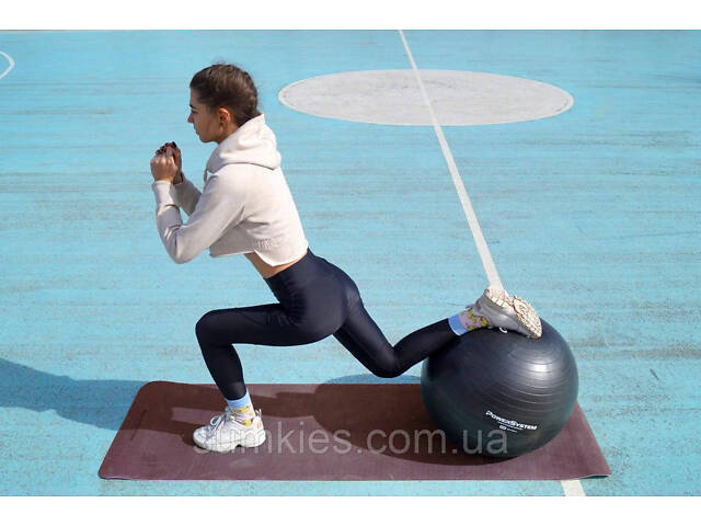 М'яч для фітнесу (фітбол) Power System PS-4012 Ø65 cm PRO Gymball Black - Фото 6