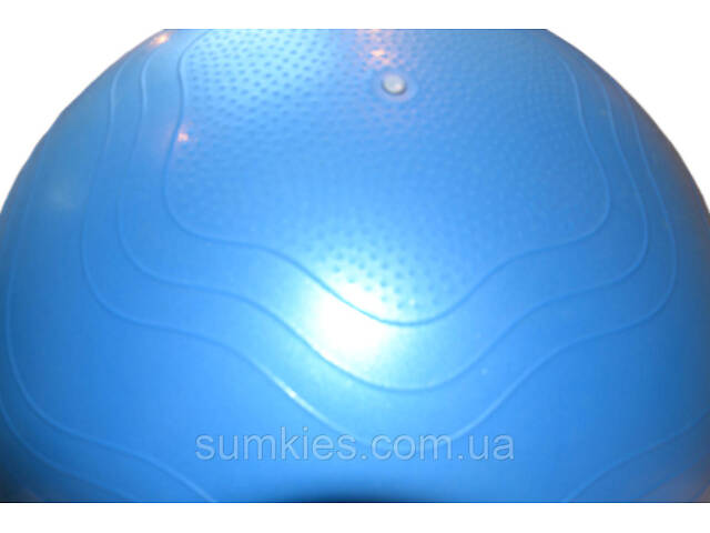 М'яч для фітнесу (фітбол) укріплений PowerPlay 4000 Ø65 cm Premium Gymball Anti-Burst Синій + помпа - Фото 4