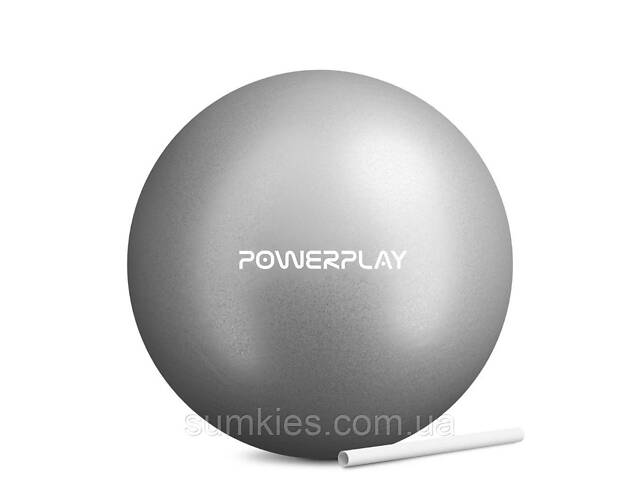 М'яч для пілатесу, йоги та реабілітації PowerPlay PP_4415 Body Shape Ball 22 см Сірий - Фото 1