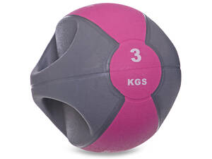 М'яч медичний Zelart FI-2619-3 3кг Сірий-Рожевий