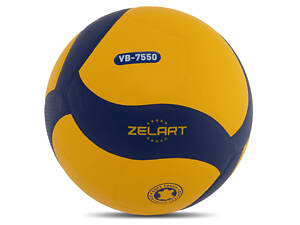 Мяч волейбольный Zelart VB-7550 №5 Желто-синий