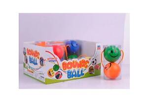 Мяч YY-45 фомовый 6 см смайл набор 2 шт колба микс цветов