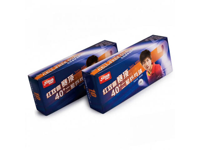 Мячи для настольного тенниса DHS Cell-Free Dual 40+ мм 2* - Фото 2