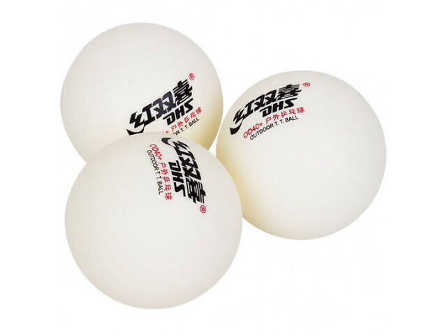 Мячи для настольного тенниса DHS Cell-Free Dual Outdoor 40+ мм - Фото 3