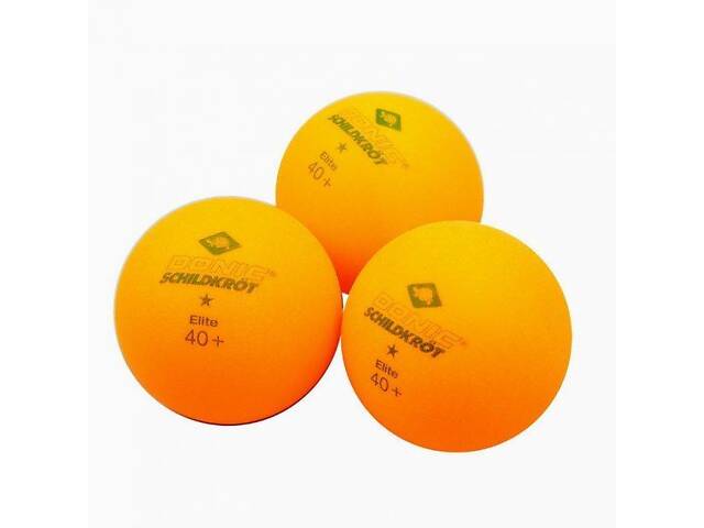 Мячи Donic Elite 1звезда (3шт.) 40+ orange 608318-40+ - Фото 2