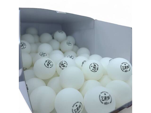 Мячи для настольного тенниса 729 40+ мм 100 шт Белый (C.B.A009) - Фото 2