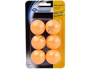 Мячи Donic Prestige 2* 40+ 6шт white+orange 608523