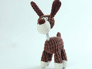 Мягкая игрушка для животных Ослик 11089 21х7х29 см коричневый