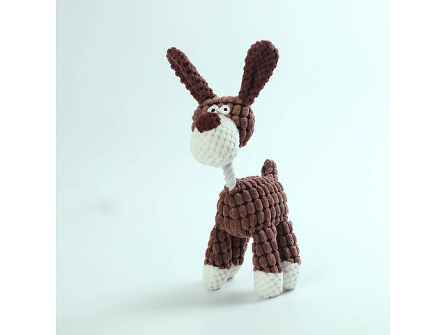 Мягкая игрушка для животных Ослик 11089 21х7х29 см коричневый - Фото 1