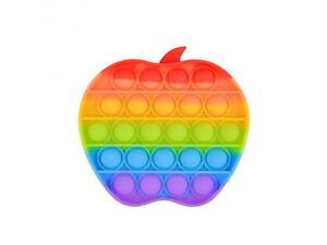 Мягкая игрушка PopAr Поп ит Бесконечная пупырка антистресс Pop It fidget Яблочко Радужное