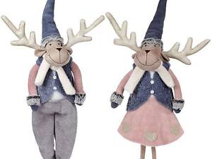 М'яка іграшка «Олень у синьому» 26х21х85 см