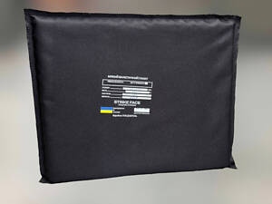 М'який балістичний пакет Добронь, клас ІІ, 320 х 250 мм, захист попереку, сидушка, кевлар + НВМПЕ, захист ДСТУ 2