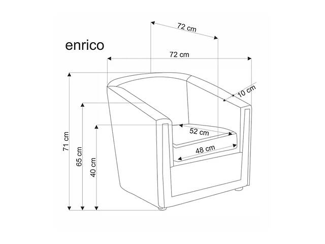 Мягкое кресло Enrico, зеленый - Фото 4