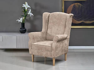 Мягкое кресло Hermes, бежевый / натуральный