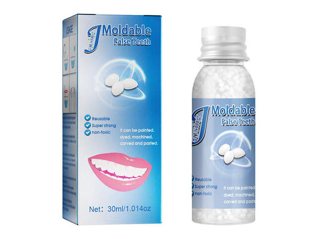 М’який пластик для тимчасового протезування зубів 30 мл — термопластик полікапролактон (ПКЛ) для моделювання, ліплення - Фото 2
