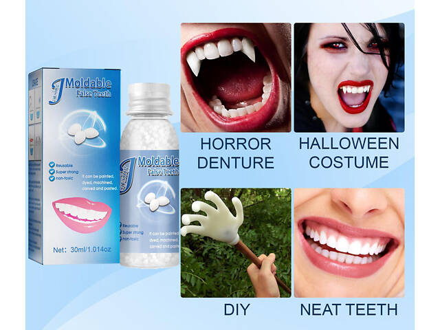 М’який пластик для тимчасового протезування зубів 30 мл — термопластик полікапролактон (ПКЛ) для моделювання, ліплення - Фото 7