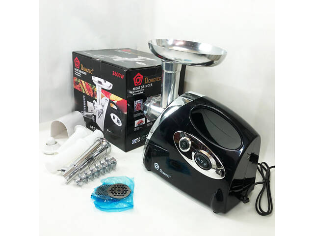 М'ясорубка електрична із соковижималкою Domotec MS-2019 2400 W. Колір: чорний - Фото 8