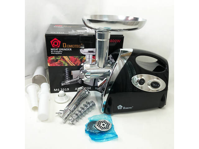 М'ясорубка електрична із соковижималкою Domotec MS-2019 2400 W. Колір: чорний - Фото 10