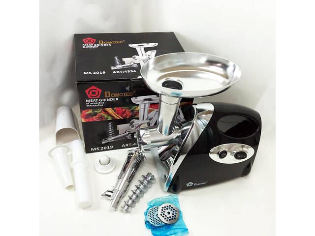 М'ясорубка електрична із соковижималкою Domotec MS-2019 2400 W. Колір: чорний - Фото 12