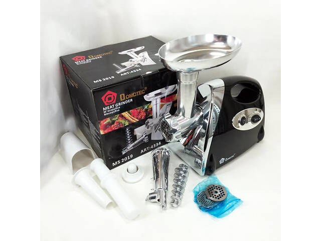 М'ясорубка електрична із соковижималкою Domotec MS-2019 2400 W. Колір: чорний - Фото 13