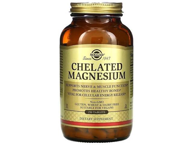 Мікроелемент Магній Solgar Chelated Magnesium 250 табл (000004672) - Фото 1