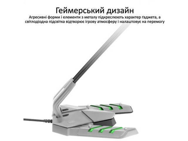 Мікрофон Vertux Streamer-3 LED USB Grey (streamer-3.grey) - Фото 3