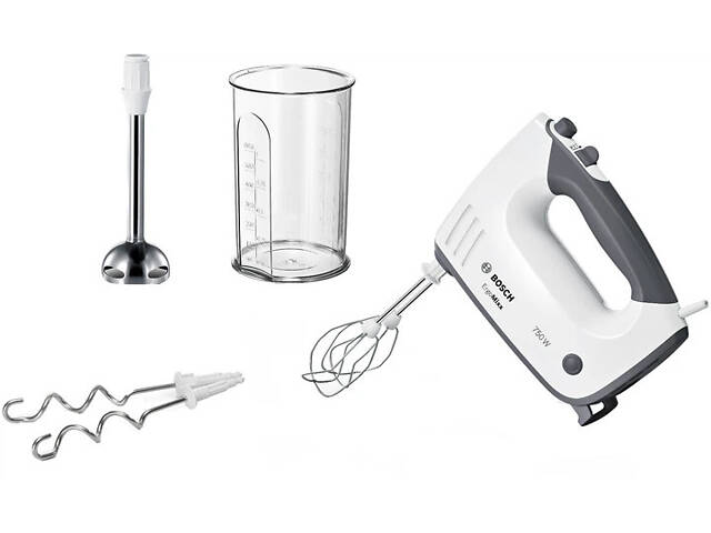 Міксер ручний Bosch ErgoMixx MFQ37470 750 Вт білий - Фото 1