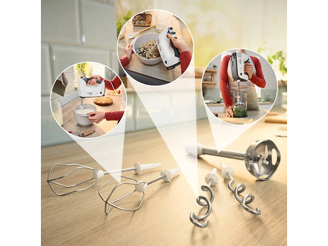 Міксер ручний Bosch ErgoMixx MFQ37470 750 Вт білий - Фото 3