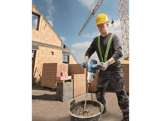Міксер будівельний Bosch GRW 140, 1400Вт, 480-750об/хв, М14, 4.2кг (0.601.1C4.020) - Фото 6