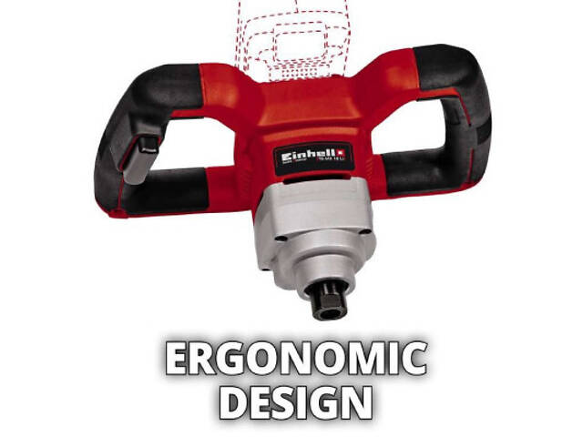 Міксер будівельний Einhell TE-MX 18 Li - Solo, 18В, PXC, М14, 0-620 об/хв, 1.9 кг (без АКБ і ЗУ) (4258760) - Фото 3