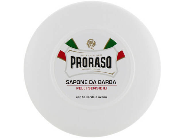 Мило для гоління Proraso Для чутливої шкіри З екстрактом зеленого чаю та вівса 150 мл (8004395001682) - Фото 2