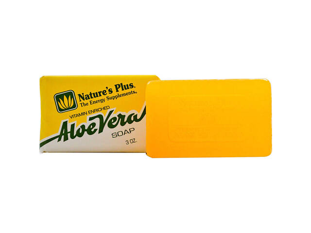 Мыло с Алоэ вера, Aloe Vera Soap, Nature's Plus, 85 г Мыло с Алоэ вера, Aloe Vera Soap, Nature's Plus, 85 г