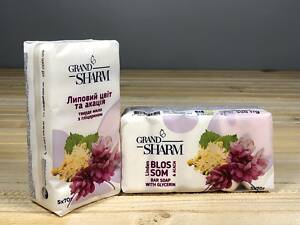 Мило тверде Grand Шарм Липовий цвіт та Акація - 5*70 г.