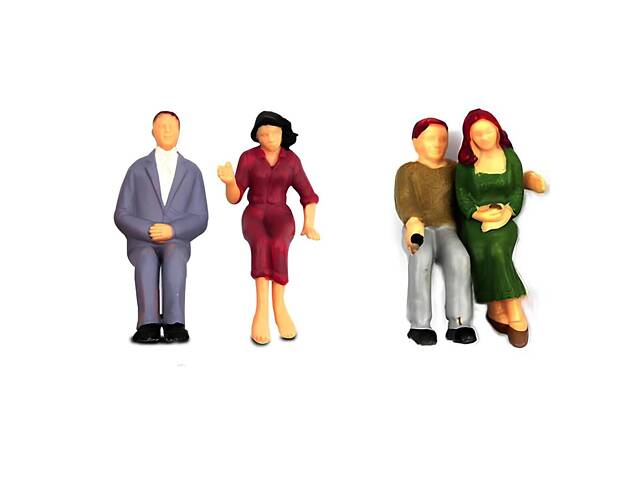 Мініатюрні фігурки людей для макетів та діорам. Фігурки людей у масштабі 1:75, 100 шт - Фото 2