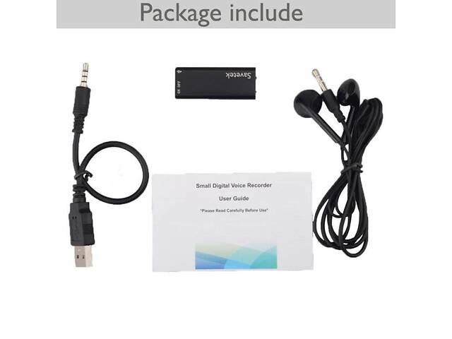 Мініатюрний диктофон Savetek 200 (GS-R01s), 8 Гб, Mp3, VOX, 8 годин запису (Товар з дефектом) - Фото 6