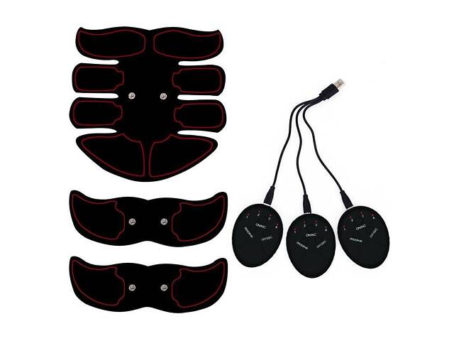 Міостимулятор EMS TRAINER для преса та біцепсів. Тренажер для стимуляції м`язів живота, талії, спини та біцепса - Фото 3