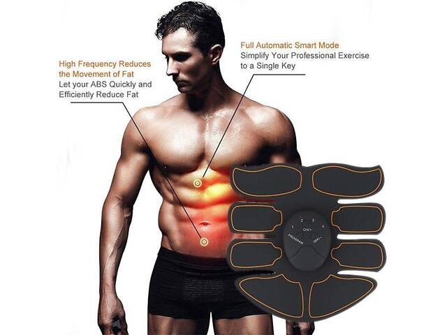 Міостимулятор EMS TRAINER для преса та біцепсів. Тренажер для стимуляції м`язів живота, талії, спини та біцепса - Фото 4