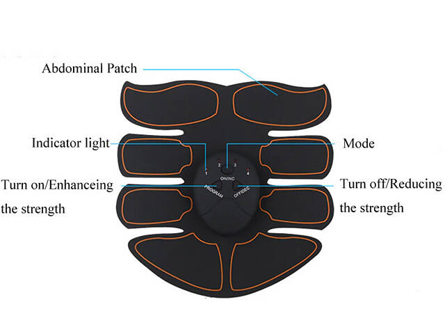 Міостимулятор EMS TRAINER для преса та біцепсів. Тренажер для стимуляції м`язів живота, талії, спини та біцепса - Фото 5