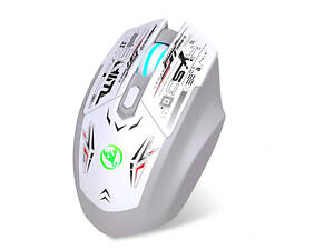 Мышь беспроводная HYSJ Т38 с аккумулятором и подсветкой 2,4G Bluetooth White