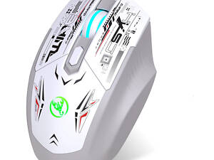 Мышь беспроводная HYSJ Т38 с аккумулятором и подсветкой 2,4G Bluetooth White